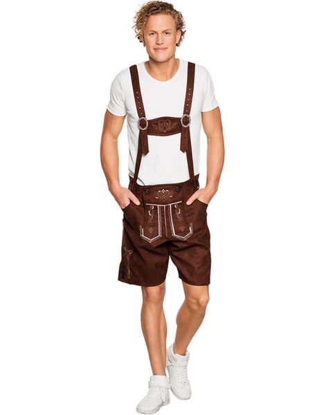 Brun Oktoberfest Ruskind Lederhosen