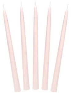 10 stk myk Fersken Kronelys 24 cm