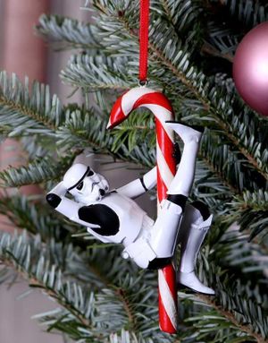 Hængende Stormtrooper på Sukkerstang Dekoration med Snor 12 cm
