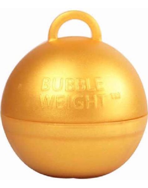 Bubble Weight - Guldfarvet Ballonvægt med Fæstering
