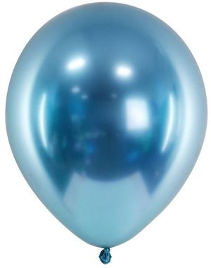 10 stk 30 cm - Blå Glossy Mirror Ballonger