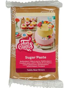 Funcakes Fondant - Teddy Bear Brown / Teddybjørn Brun 250 gram