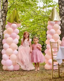 Prinsesseslott Ballongbuesett i Forskjellige Rosa Nyanser - Princess Party
