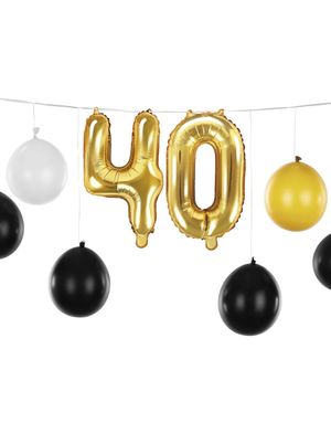 Multibruk 40 ÅR Ballonggirlander med 12 Ballonger