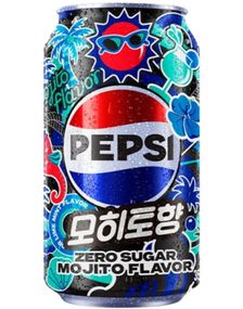 Pepsi Zero Sugar Mojito Flavour - Sukkerfri Pepsi med Mojitosmak 355 ml (Korea)