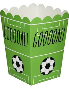 8 stk Popcornbæger med Fodbold - GOOOOAL!