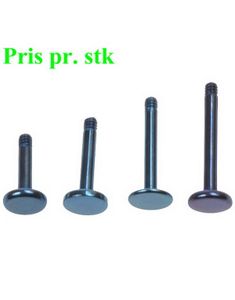 Blå Labret Stang i Titan til 1,6 mm Kugle