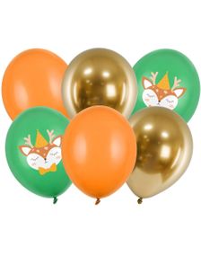 6 stk 30 cm Ballonger - Søt Rådyr Ballongbukett