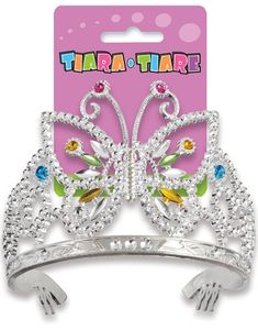 Sølvfarvet Sommerfugle Tiara