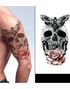 Moth, Skull and Flower (Fake Tattoo)