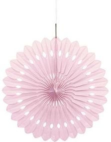 1 stk Lys Rosa Dekorvifte af Silkepapir 40 cm