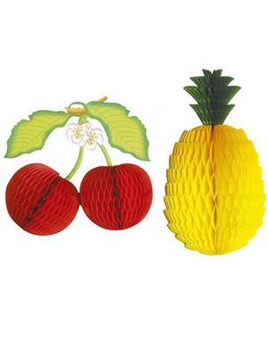 Kirsebær & Ananas Hamonikapapir - 21 cm