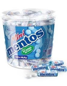 120 stk Mini Mentos med Mintsmak i Bøtte 1260 gram