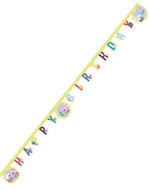 Happy Birthday Banner 2 meter - Gurli Gris