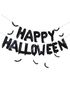 Happy Halloween Girlander med Flaggermus og Spindelvev Fright Night