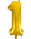 Tallet 1 - Guldfarvet JUMBO Folieballon 86 cm