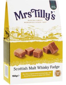 Mrs Tilly's Scottish Maly Whisky Fudge - Fudge med Whiskysmak i Gaveeske 150 gram