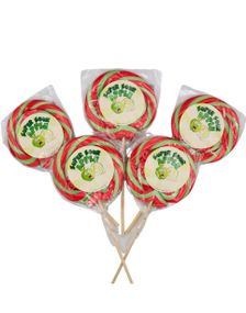 30 stk Super Sour Apple Lollipops - Kjærligheter på Pinne med Kjempesur Eplesmak 2,25 kg