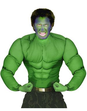 Hulken - Grøn Muskeldragt til Voksen