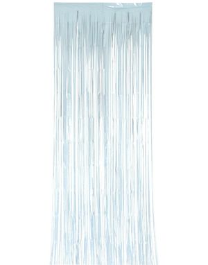 Lys Blått Strimlete Dørforheng 92x240 cm