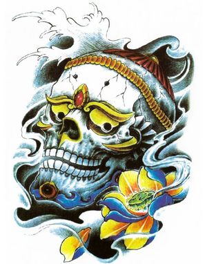 Skull Ocean (Fake Tattoo)