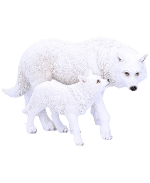 Hvide Mor og Barn Ulvefigurer 27 cm