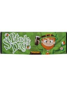 Gigantisk Stofbanner 74x220 cm - St Patrick's Day