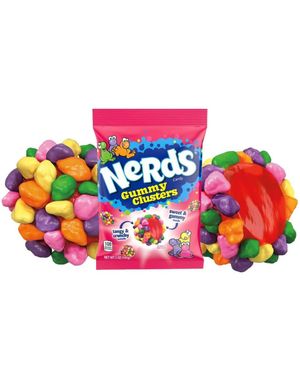 Nerds Gummy Clusters Rainbow - Gelegodteri med Sure Knasende Sukkertøy (USA Import)