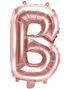 Rose Guldfarvede Bogstavballoner A-Z - 35 cm