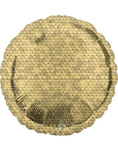 Gullfarget Paljettmotiv Folieballong 43 cm