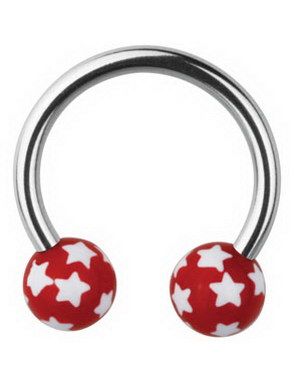 Stardom Eyebrow Piercing - Red - 1.2 x 10 mm