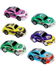 6 stk Assorterte Racingbiler