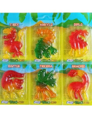 6 stk Vidal Dino Jelly / Gelegodteri