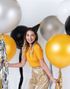 Hvit Pastellfarget Rund JUMBO Ballong 60 cm