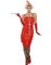 Rødt Flapper Razzle Dazzle Damekostume