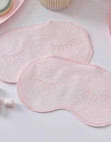 16 stk Rosa Øyemaskeformede Servietter Hvite Prikker 16,5x9,4 cm - Pamper Party