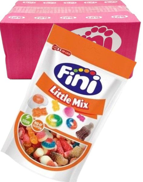 DATO PRODUKT - 16 st Fini Sour Little Mix - Blandning med Survingummibitar - Hel Låda 2,64 kg