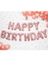 Happy Birthday - Rosé Gullfarget Folieballonger 340x35 cm