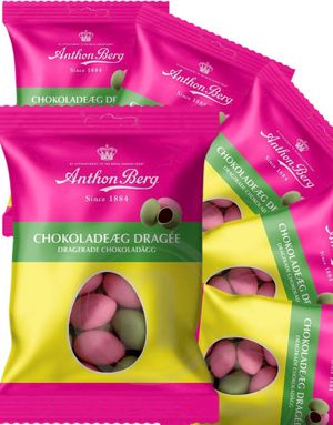 36 stk Anthon Berg Sjokoladeegg Dragé - Hel Eske 2880 gram