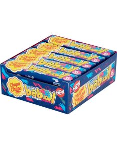 20 stk 6-pk Chupa Chups Babol Tongue Painter Tyggegummi med Blå Bringebær Smag - Hel Æske 552 gram