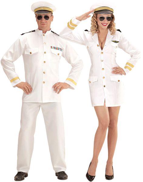 Par Kostume - Hvid Pilotkostumer