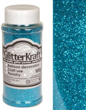 Turkis Hobbyglitter 100 gram