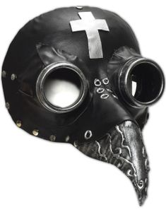 Plague Doctor Maske med Kors i Pannen