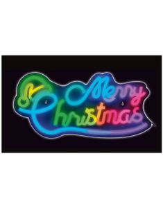 "Merry Christmas" LED Neon Skilt 21x42,7 cm