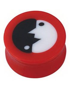 Moderne Yin Yang - Rød Akryl Plug