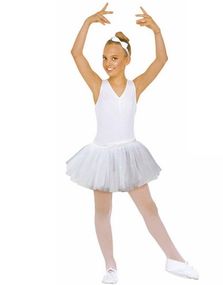 Hvid Ballerina Tutu - Kostume Skørt Børn
