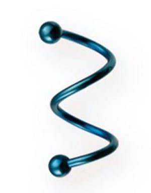 Dual Curve 1.2 x 14 mm - Lyseblå Øjenbrynspiercing