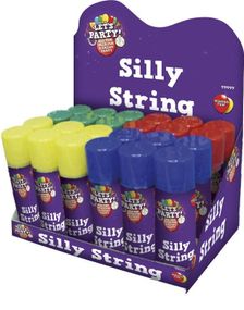 1 stk Silly String / Serpentin Spray i Assorterede Farver
