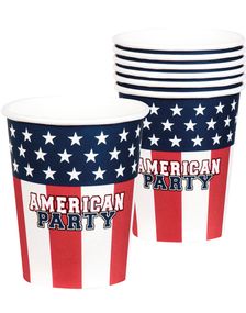 6 stk Papkrus 250 ml - American Party