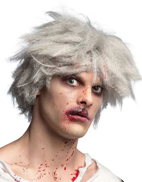 Grå Bustete Zombie Parykk